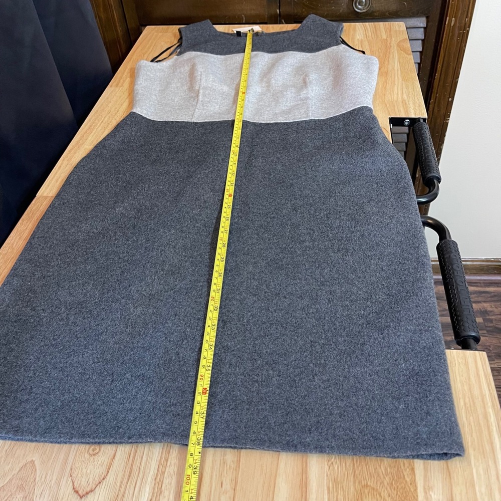 NWT Talbots Womens Colorblock Wool Blend Sheath Dress Grey Sleeveless Size 12 - Picture 10 of 10